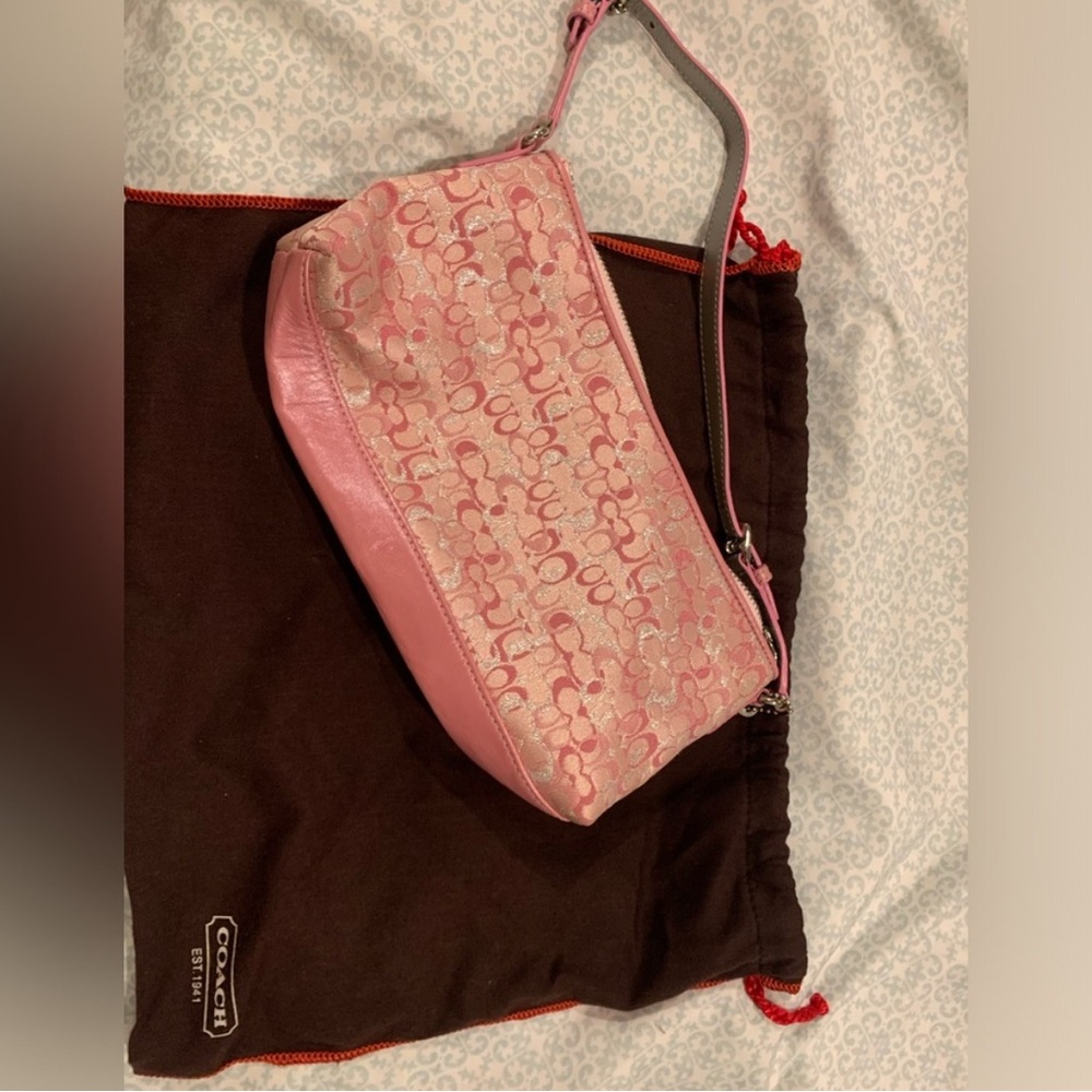 Coach Pink Signature Clutch